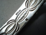 Elaborate Vintage Native American Navajo Morenci Turquoise Sterling Silver Bracelet Signed-Nativo Arts