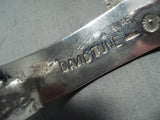 Inlay Master Vintage Native American Navajo Turquoise Sterling Silver Bracelet Cuff-Nativo Arts