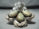 Jake Francosa San Felipe Turquoise Sterling Silver Buffalo Ring-Nativo Arts
