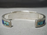 Important Donny Douglas Vintage Native American Navajo Turquoise Sterling Silver Bracelet-Nativo Arts