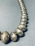 Sturdy Hand Tooled Vintage Native American Navajo Sterling Silver Necklace-Nativo Arts