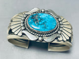 Important Iaca Winner Vintage Native American Navajo Turquoise Sterling Silver Bracelet-Nativo Arts