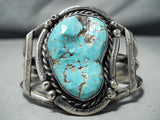 Museum Vintage Native American Navajo #8 Turquoise Sterling Silver Bracelet-Nativo Arts