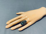 Amazing Vintage Native American Navajo Turquoise Sterling Silver Ring-Nativo Arts