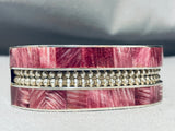 Native American Best Navajo Purple Shell Sterling Silver Inlay Bracelet-Nativo Arts