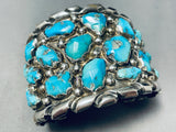 Angie Cheama 121 Gram Vintage Zuni Turquoise Sterling Silver Bracelet-Nativo Arts
