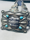 Early Museum Quality Vintage Native American Navajo Turquoise Sterling Silver Concho Belt-Nativo Arts
