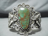 Stunning Navajo Native American Royston Turquoise Sterling Silver Bracelet-Nativo Arts