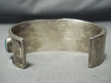 Rare Gifted Vintage Native American Navajo Story Turquoise Sterling Silver Bracelet Old-Nativo Arts
