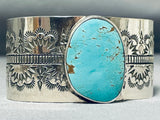 Fascinating San Felipe Royston Turquoise Sterling Silver Bracelet Signed-Nativo Arts