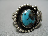 Incredible Vintage Hopi Bisbee Turquoise Sterling Silver Native American Ring-Nativo Arts
