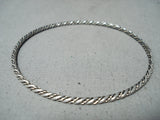 Impressive Vintage Navajo Sterling Silver Bangle Native American-Nativo Arts
