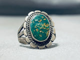 Gorgeous Vintage Native American Navajo Cerillos Turquoise Sterling Silver Ring-Nativo Arts