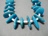 Rare Longer Vintage Navajo Persin Turquoise Native American Necklace Old-Nativo Arts