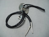 Dynamic Vintage Native American Navajo Sleeping Beauty Turquoise Sterling Silver Bolo Old-Nativo Arts
