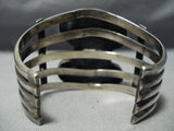Towering Monumental Vintage Native American Navajo #8 Turquoise Sterling Silver Bracelet Old-Nativo Arts