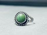 Charming Vintage Native American Navajo Cerillos Turquoise Sterling Silver Ring-Nativo Arts