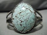 One Of The Best Vintage Native American Navajo #8 Turquoise Dome Sterling Silver Bracelet-Nativo Arts