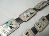 One Of The Best Vintage Native American Navajo Turquoise Sterling Silver Concho Belt-Nativo Arts