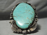 One Of Best Craziest Vintage Native American Navajo Royston Turquoise Sterling Silver Bracelet-Nativo Arts