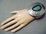 Colossal Museum Vintage Native American Navajo Red Mountain Turquoise Sterling Silver Bracelet-Nativo Arts