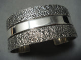 Important Ron Willie Advanced Vintage Native American Navajo Sterling Silver Bracelet-Nativo Arts