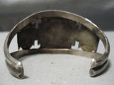 Huge Vintage Native American Navajo Carico Lake Turquoise Sterling Silver Bracelet Old-Nativo Arts