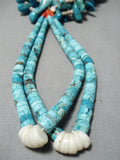 Magnificent Vintage Native American Navajo Royston & Old Kingman Turquoise Necklace-Nativo Arts