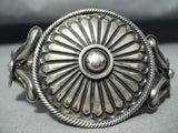 Amazing Vintage Native American Navajo Heavy Sterling Silver Huge Bracelet-Nativo Arts