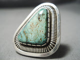 Impressive Vintage Native American Navajo Royston Turquoise Sterling Silver Ring-Nativo Arts