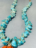 Native American 307 Grams Vintage Navajo Turquoise Nugget Heishi Necklace Old-Nativo Arts