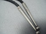 Important Mary Morgan Vintage Native American Navajo Intricate Sterling Silver Bolo Tie-Nativo Arts