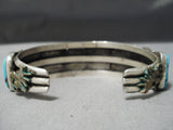 Impressive Vintage Native American Navajo Sleeping Beauty Turquoise Sterling Silver Bracelet Old-Nativo Arts