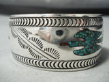 Rare Hallmark Vintage Native American Navajo Thomas Singer Turquoise Sterling Silver Bracelet-Nativo Arts