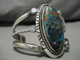 Extremely Rare Red Mountain Turquoise Vintage Native American Navajo Sterling Silver Bracelet-Nativo Arts