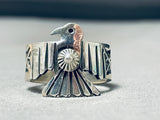 Precise Detailed Vintage Native American Navajo Sterling Silver Bird Ring-Nativo Arts