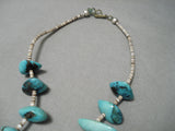 Opulent Vintage Navajo Old Jacla Turquoise Necklace Native American-Nativo Arts