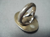Amazing Vintage Native American Navajo Pillow Sterling Silver Turquoise Ring-Nativo Arts