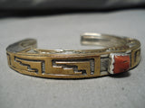 Incredible Vintage Navajo Begay Gold Sterling Silver Native American Bracelet-Nativo Arts