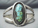 Fantastic Vintage Native American Navajo Carico Lake Turquoise Sterling Silver Bracelet-Nativo Arts