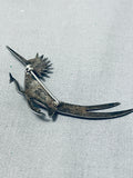 Wonderful Vintage Native American Navajo Sleeping Beauty Turquoise Sterling Silver Pin-Nativo Arts