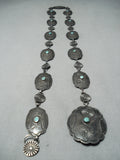 1930's Vintage Native American Navajo Royston Turquoise Sterling Silver Concho Belt Old-Nativo Arts