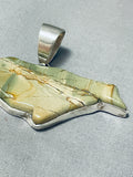 Extraordinary Native American Navajo Signed Agate Sterling Silver Colossal Pendant-Nativo Arts