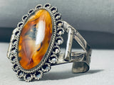 Very Unique Early Vintage Native American Navajo Agate Sterling Silver Bracelet-Nativo Arts