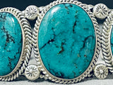 Native American Incredible Vintage Navajo Apache Turquoise Sterling Silver Bracelet-Nativo Arts