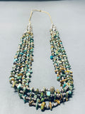 Native American Gorgeous Vintage Santo Domingo Royston Old Kingman Turquoise Necklace-Nativo Arts