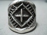 Exceptional Navajo Sterling Silver Cross Ring Native American-Nativo Arts