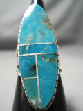 Incredible Navajo Turquoise Sterling Silver Ring Native American-Nativo Arts