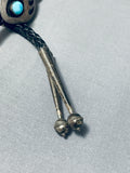 Expressive Vintage Native American Navajo Sleeping Beauty Turquoise Sterling Silver Bolo-Nativo Arts