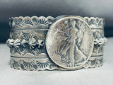 Signed San Felipe Sterling Silver Coin Bracelet-Nativo Arts